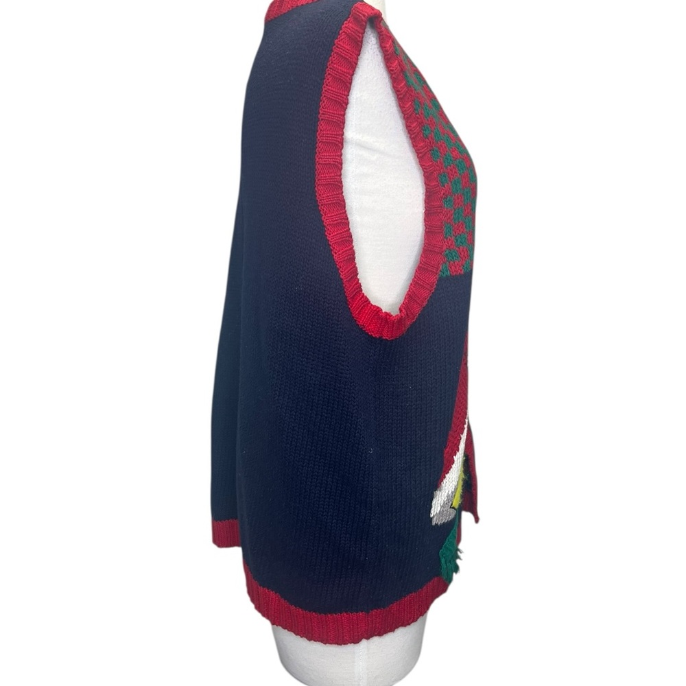 Warner Bros. Red and Green Cardigan Sweater - Picture 2 of 7